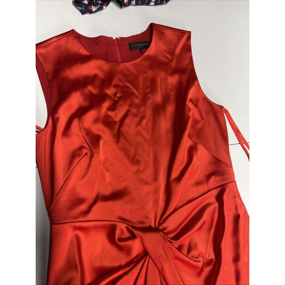 Donna Karan Women Sleeveless Red Dress Size 2 - Picture 14 of 16